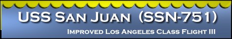 USS San Juan SSN-751 Improved Los Angeles Class Submarine Model