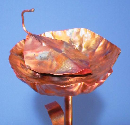 Copper Leaf Fountain Top