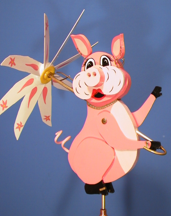 Pretty in Pink Piggy Wind Toy